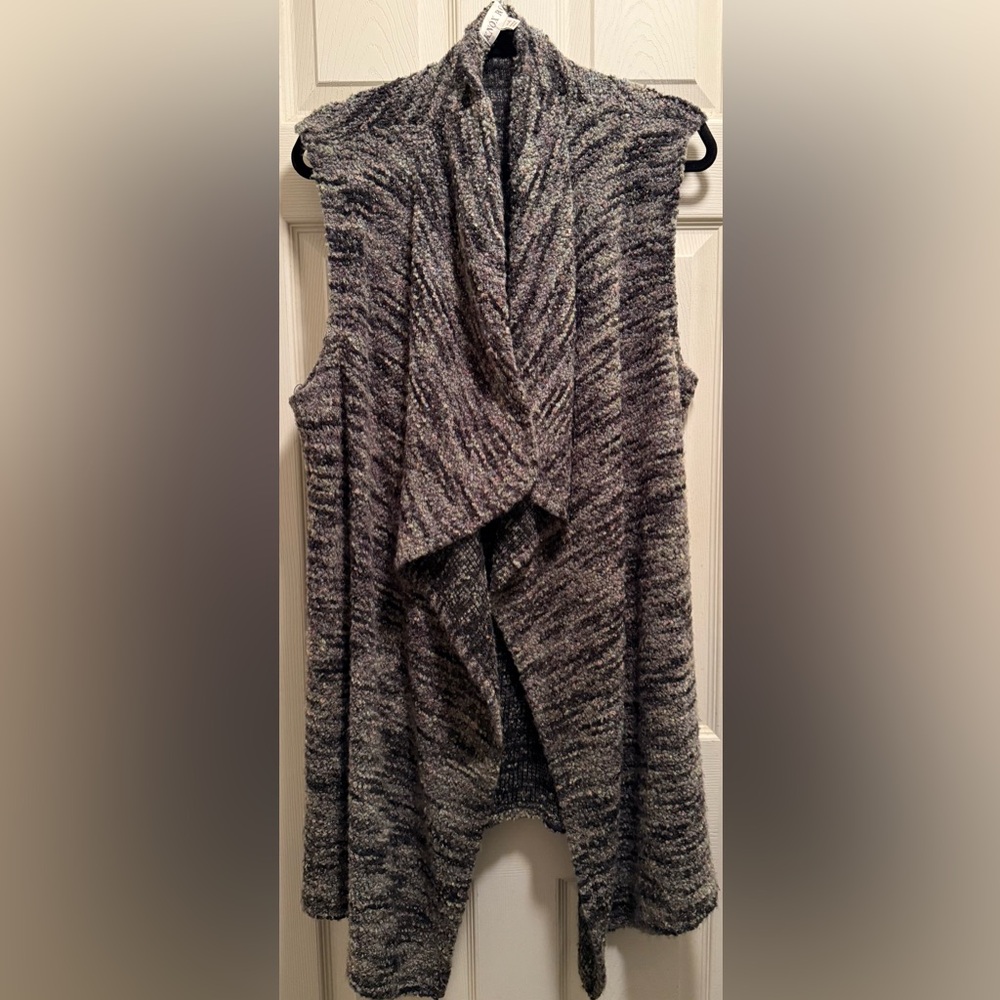 Knox Rose Multicolored Sleeveless Drape Cardigan
